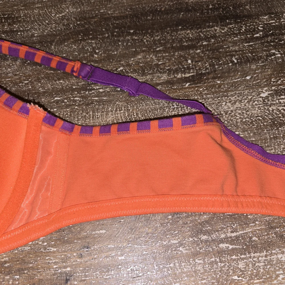 Cacique Orange and Purple Polka Dot Bra with Molded Cups - Picture 4 of 5